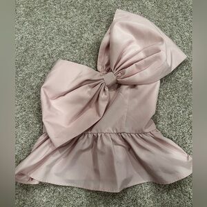 Express Blush Strapless Top with Bow One Side Strap
